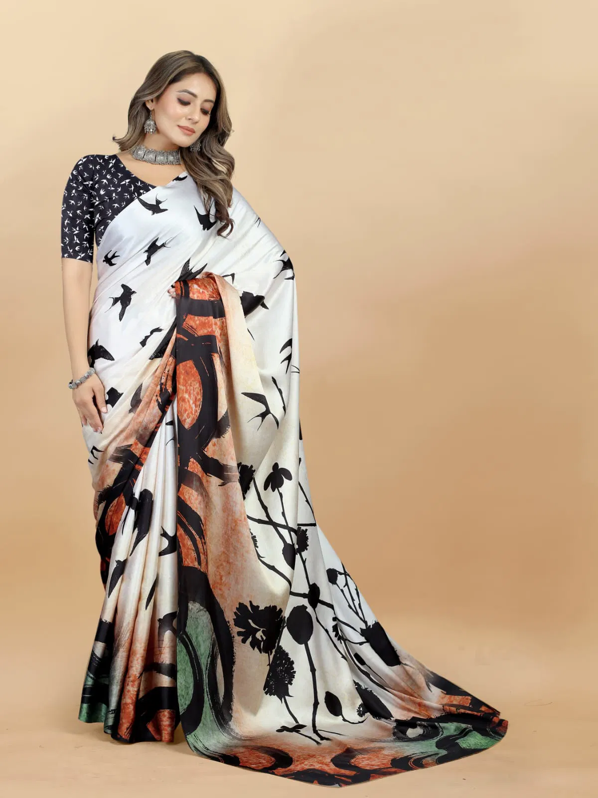 Shree Radha Raman Trendz Japan Crepe Digital Printed Saree Catalog